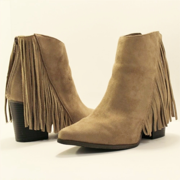 Leather Fringed Ankle Boot by Candie's - Picture 2 of 8